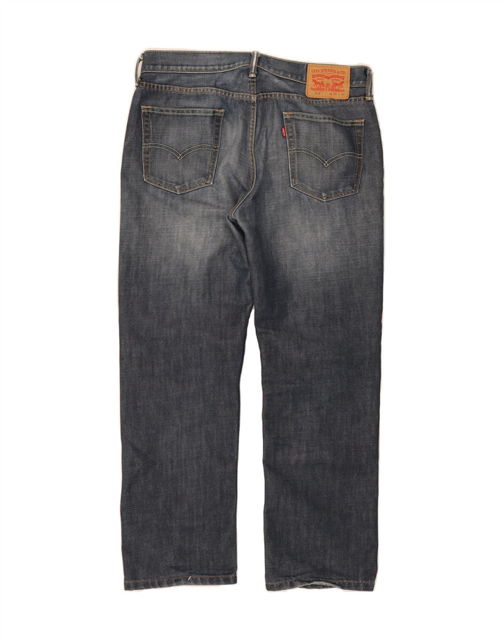 LEVI'S Mens 514 Straight Jeans W33 L28 Navy Blue Cotton Vintage Levi's and Second-Hand Levi's from Messina Hembry 
