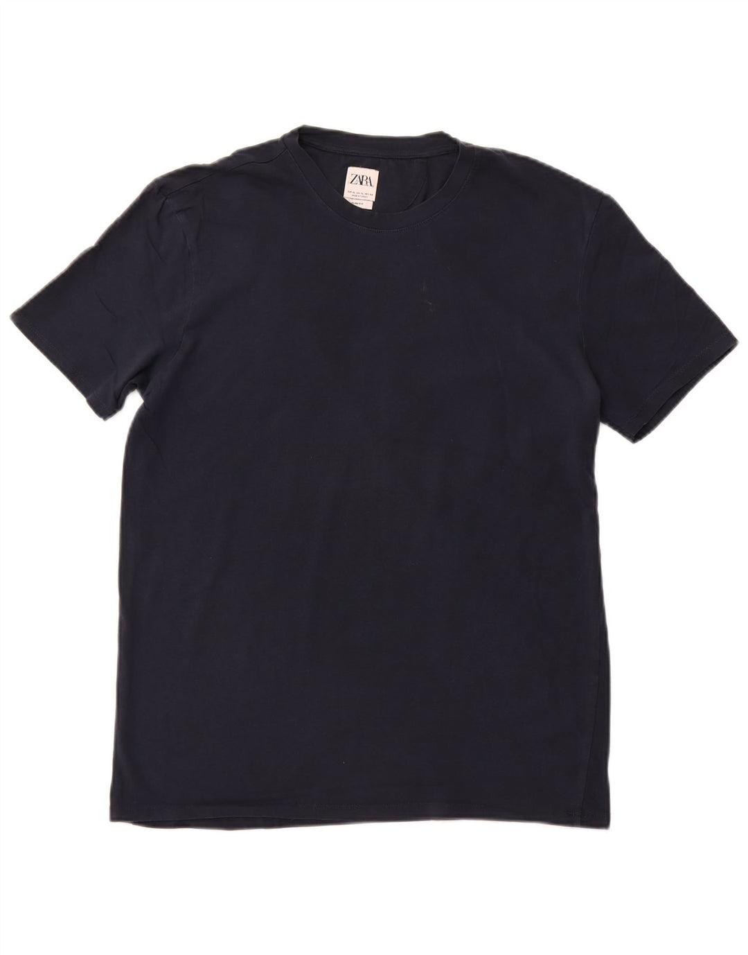 Zara Herre Slim Fit T-Shirt Top XL Marineblå