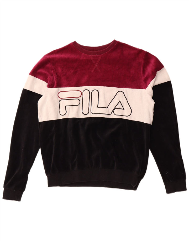 FILA Graphic Sweatshirt Jumper UK 12 Medium Flerfarvet