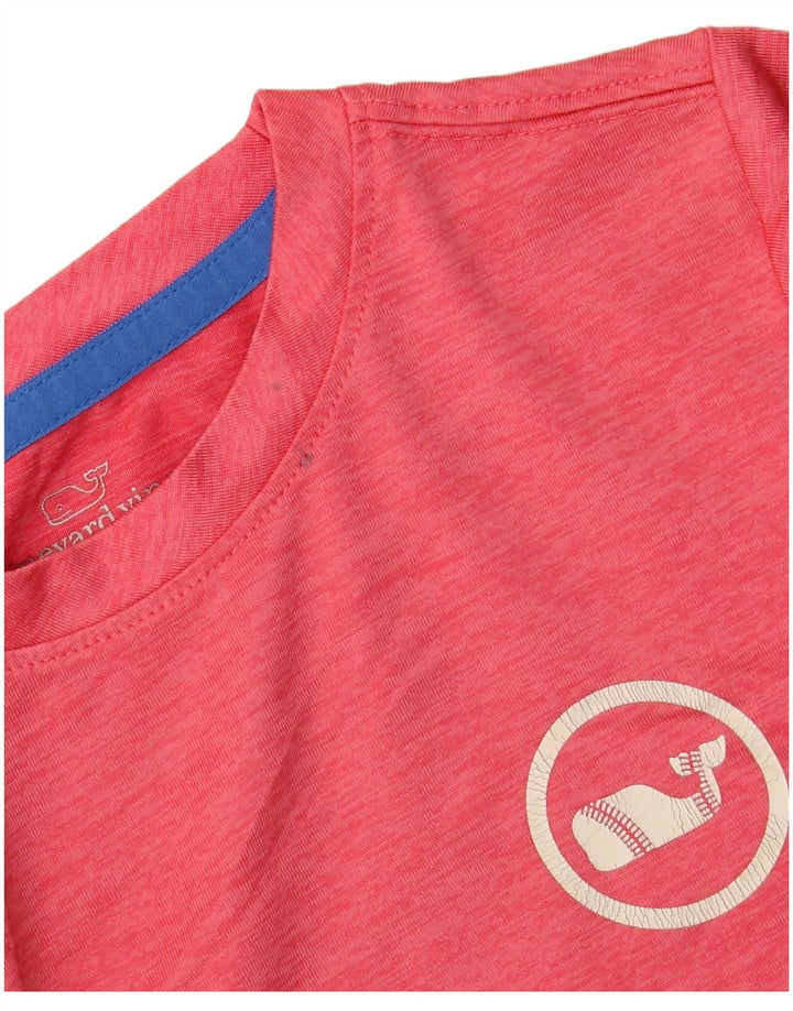 VINEYARD VINES Drenge Performance Grafisk T-Shirt Top 4-5 år Pink