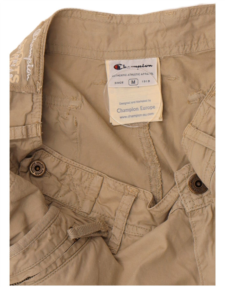 Champion Womens Cargo Bermuda Shorts Medium W28 Khaki Bomuld