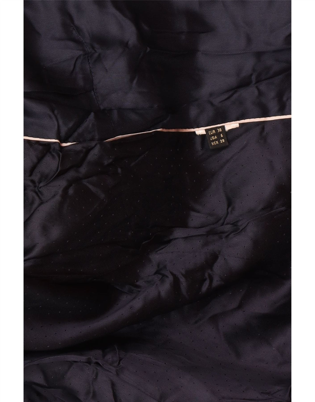 Massimo Dutti Dame 1 Knap Velvet Blazer Jacket EU 38 Medium Navy Blue