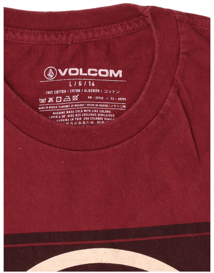 Volcom Boys 13-14 År Stor Bourgogne Bomuld