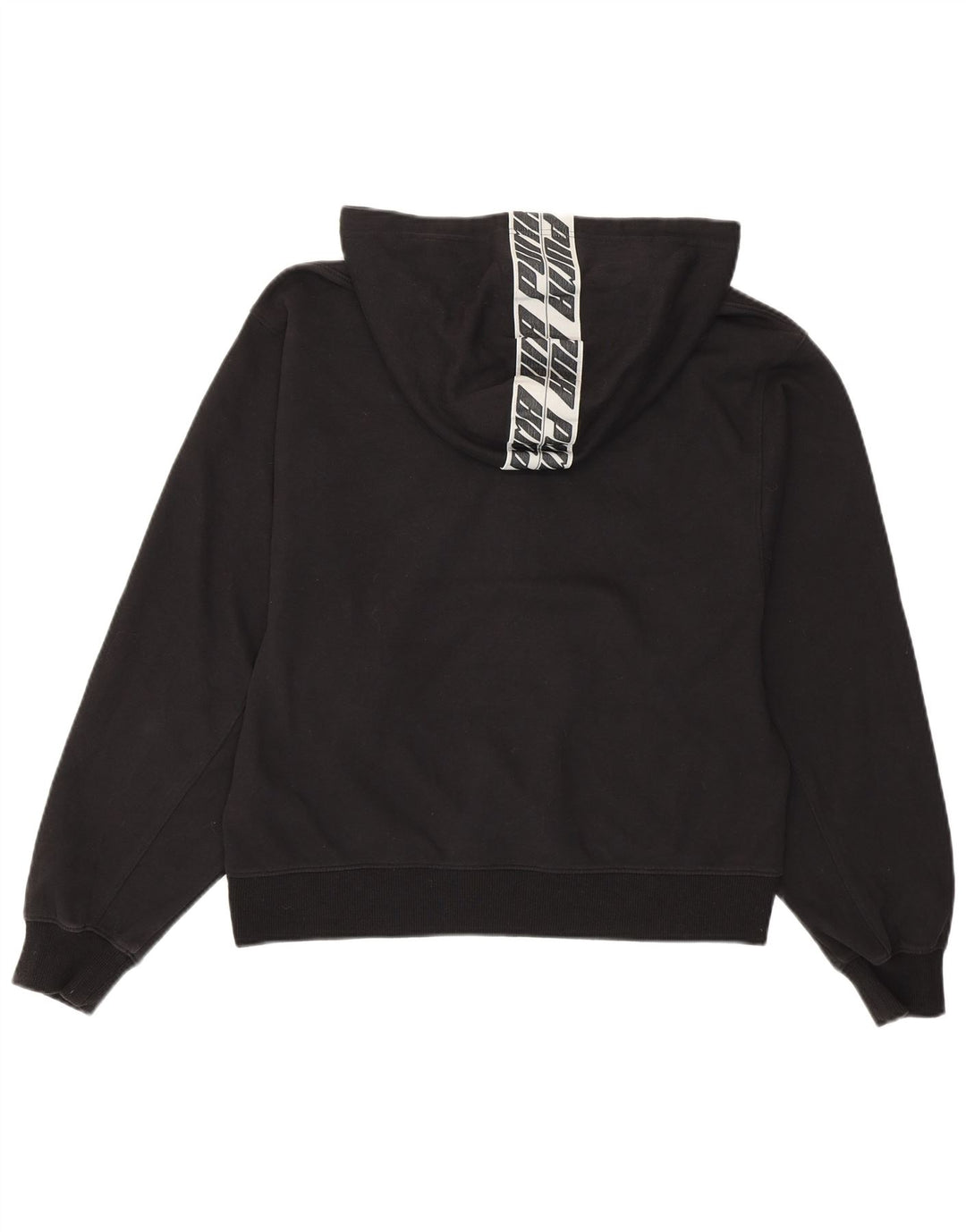 PUMA Grafisk hættetrøje til kvinder UK 16 Stor sort bomuld