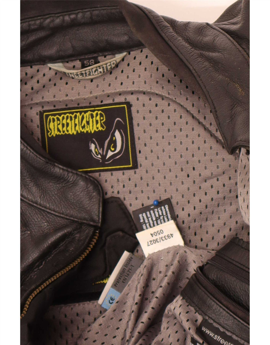 Streetfighter Herre Læder Racerjakke IT 48 4XL Sort