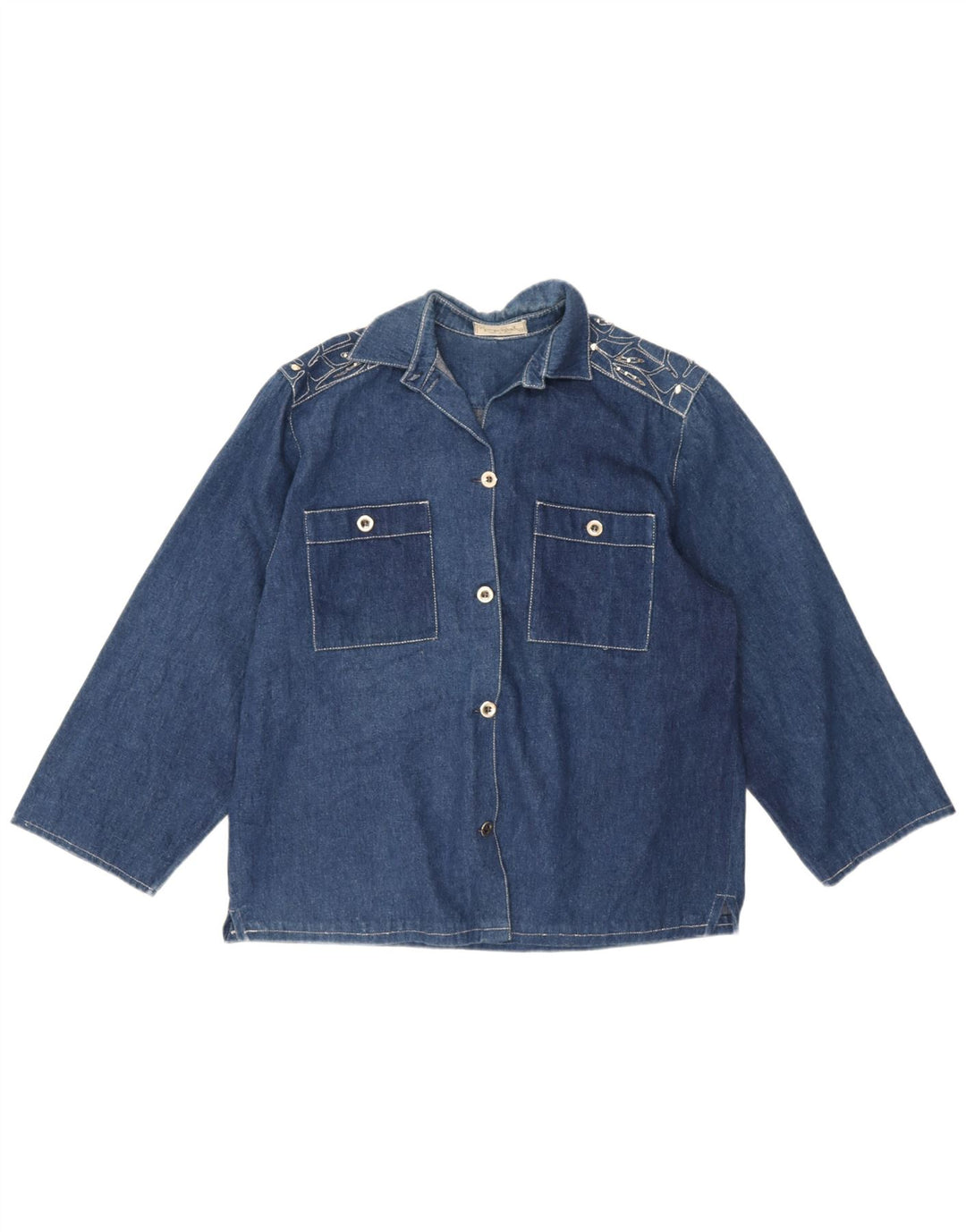 Giorgio Grati Dame denimjakke IT 44 Medium Blue Bomuld