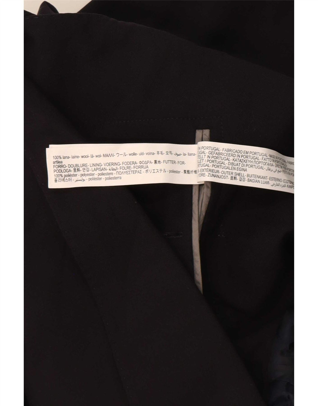 Massimo Dutti Herre 2-knaps blazerjakke EU 56 XL Sort Uld