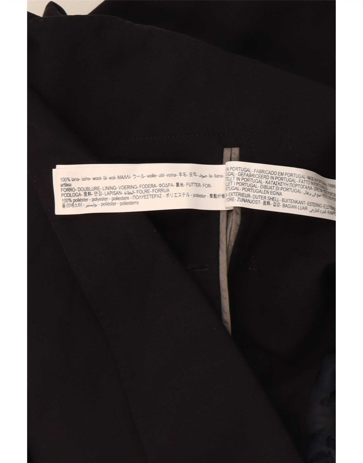 Massimo Dutti Herre 2-knaps blazerjakke EU 56 XL Sort Uld