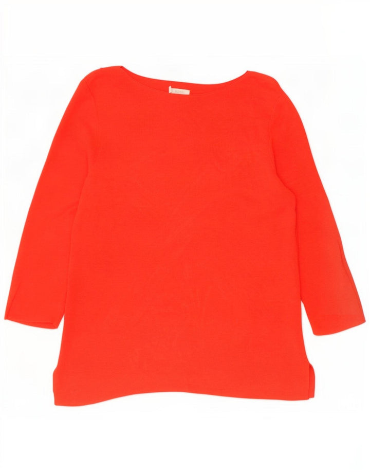 Hobbs Dame Top 3/4 ærmer UK 14 Large Red Viscose