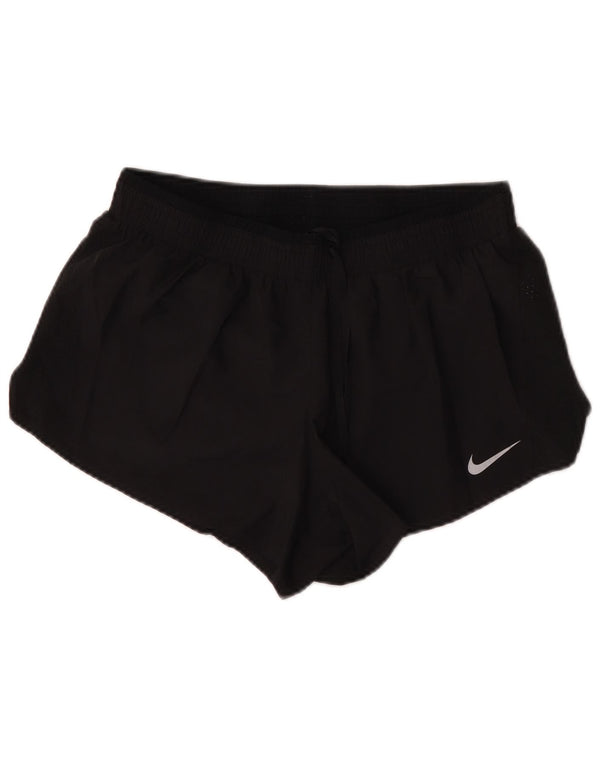 Nike Dame Dri Fit Sport Shorts UK 16 Large Black Polyester