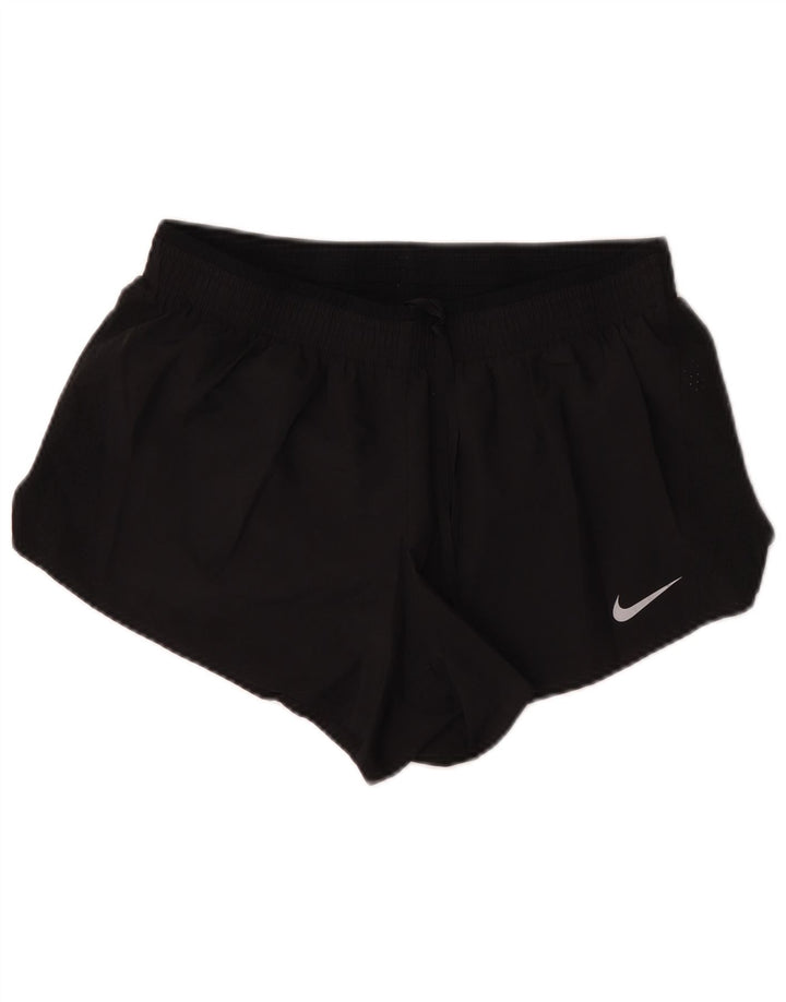 Nike Dame Dri Fit Sport Shorts UK 16 Large Black Polyester