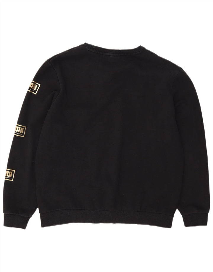 Puma Graphic Sweatshirt Jumper UK 16 Stor sort bomuld