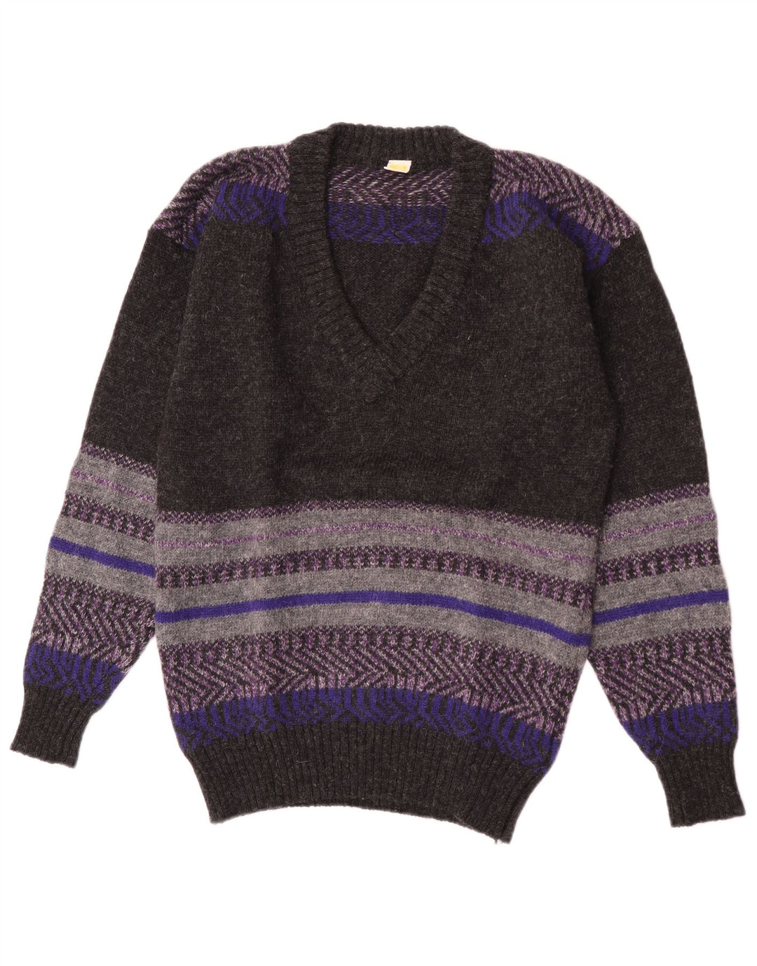 Mark Astor Herre V-hals sweater lille grå stribet