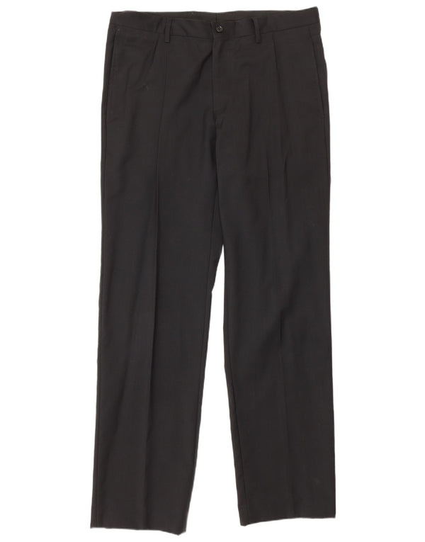 Calvin Klein Herre Straight Suit Bukser IT 52 XL W36 L34 Sort Uld