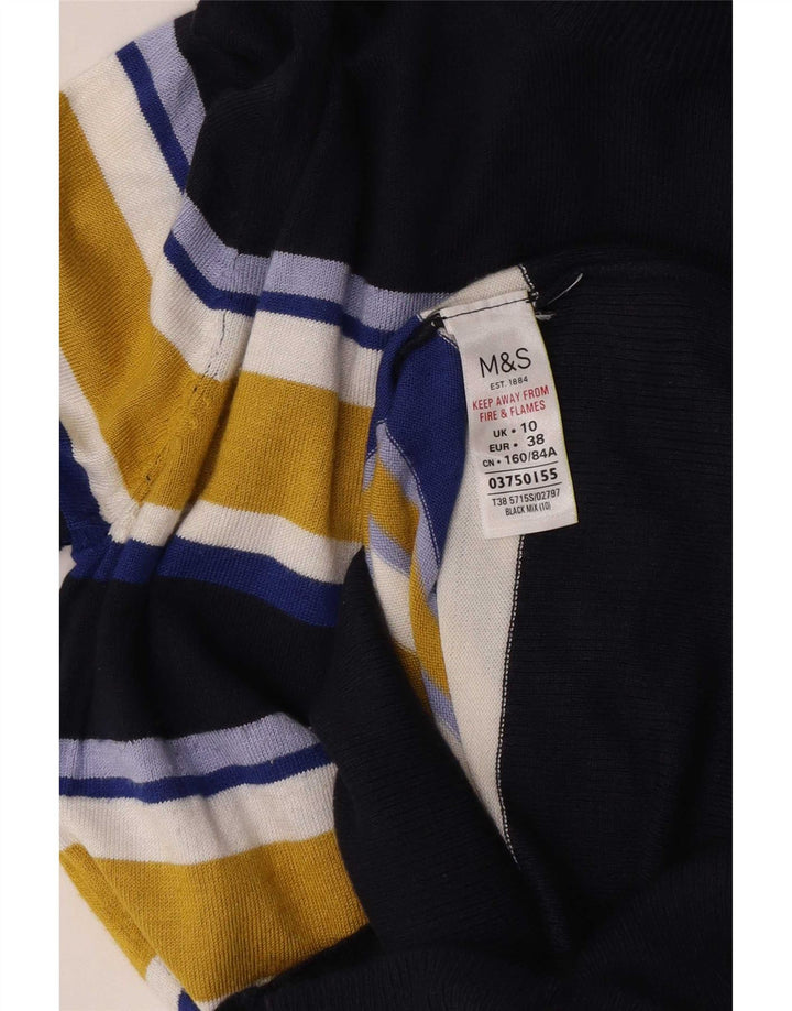 Marks & Spencer Dame Langærmet Jumper Dress UK 10 Small Multicolored