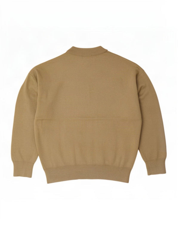 Zara Herre Crew Neck Jumper Sweater Large Khaki