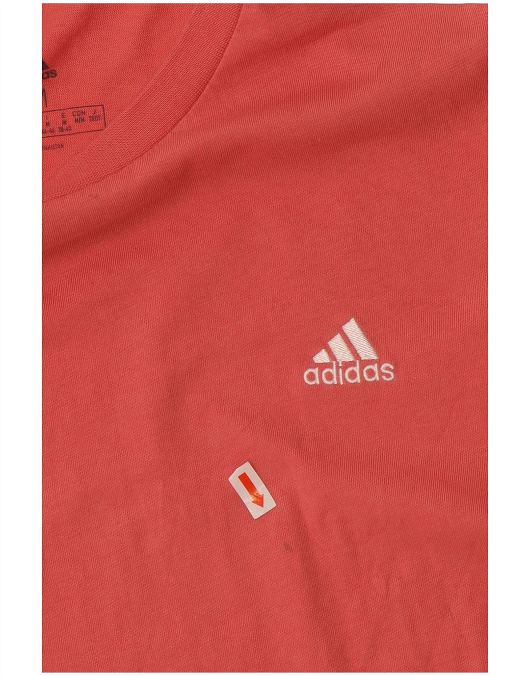 ADIDAS Womens T-Shirt Top UK 12/14 Medium Red Cotton