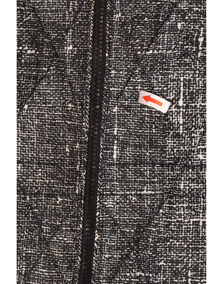 Marks & Spencer Quiltet jakke til kvinder UK 20 2XL Sort Flecked Polyester