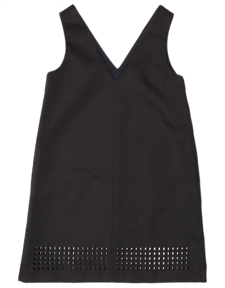 TOPSHOP Womens Sleeveless Shift Dress UK 10 Small Black Polyester
