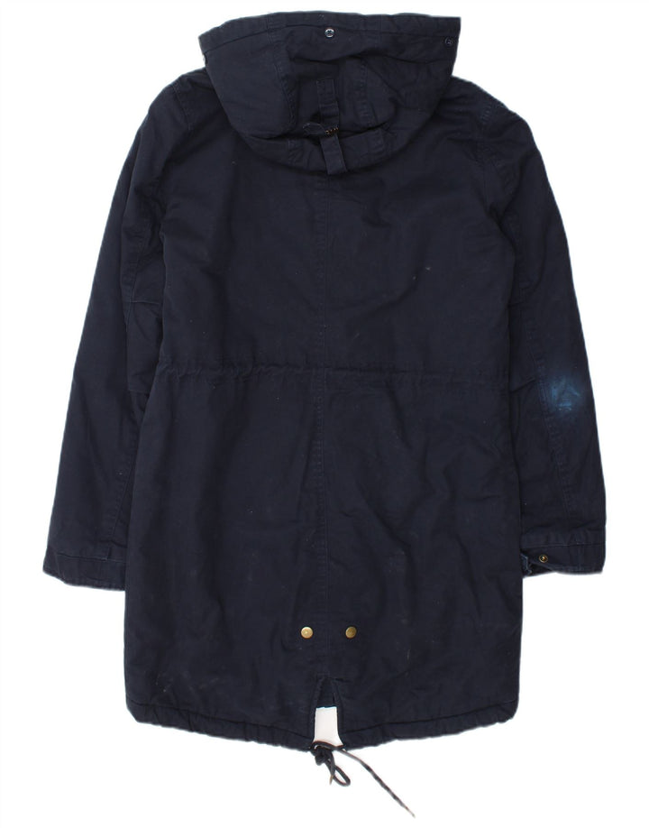 Marks & Spencer Herre Oversized Hooded Parka Jacket UK 8 Small Navy Blue