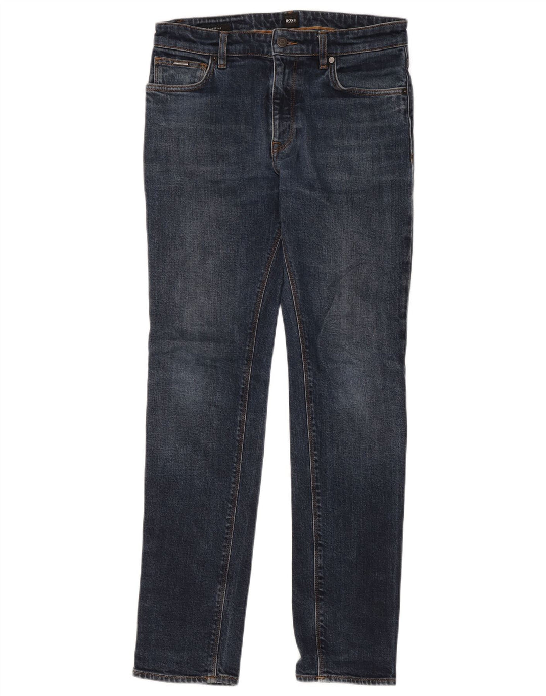Hugo Boss Herre Slim Straight Jeans W30 L32 Marineblå