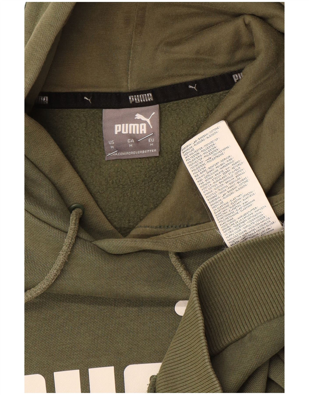 Puma Herre grafisk hættetrøje Jumper Medium Khaki Bomuld