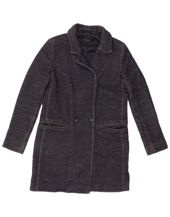 Massimo Dutti Dame Overfrakke EU 36 XS Marineblå Uld