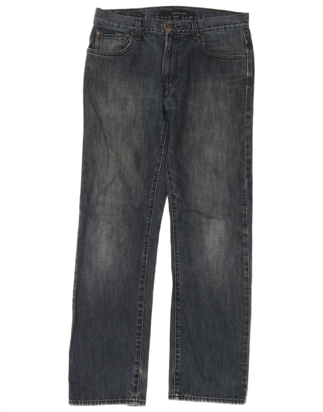 Calvin Klein Straight Jeans til mænd W32 L32 Marineblå Bomuld