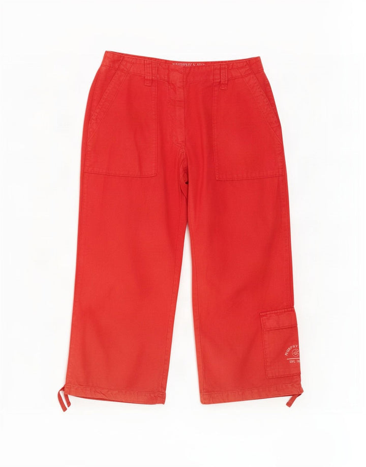 Murphy & Nye Dame Capri Cargo Bukser W33 L22 Rød Bomuld