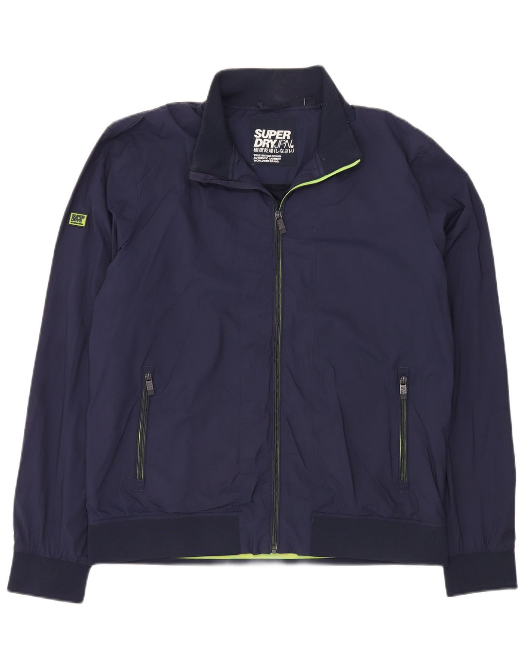 Superdry Bomber Jacket UK 42 XL marineblå nylon til mænd