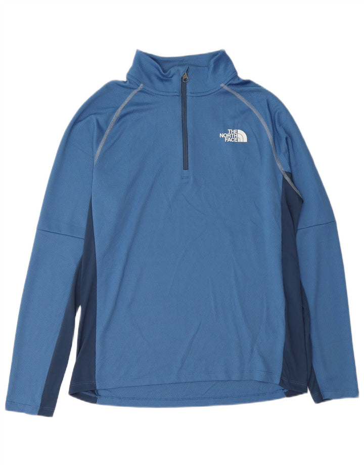 The North Face Herre Zip Neck Pullover Træningsdragt Top Medium Blue Colourblock