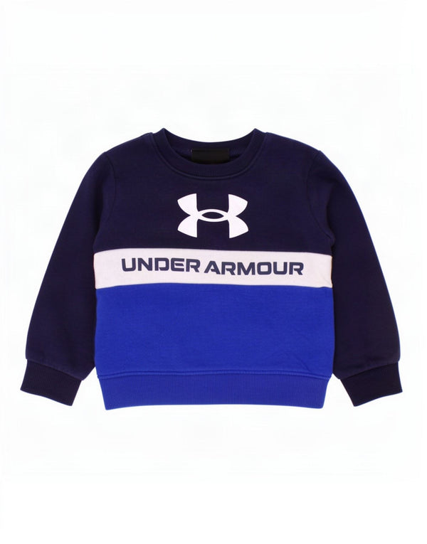 Under Armour Baby Boys Sweatshirt Jumper 18-24 måneder Navy Blue Colourblock