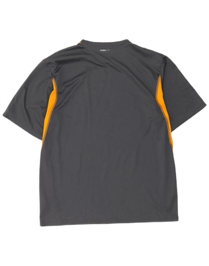 Adidas Herre Climalite T-Shirt Top XL Grå Colourblock Polyester