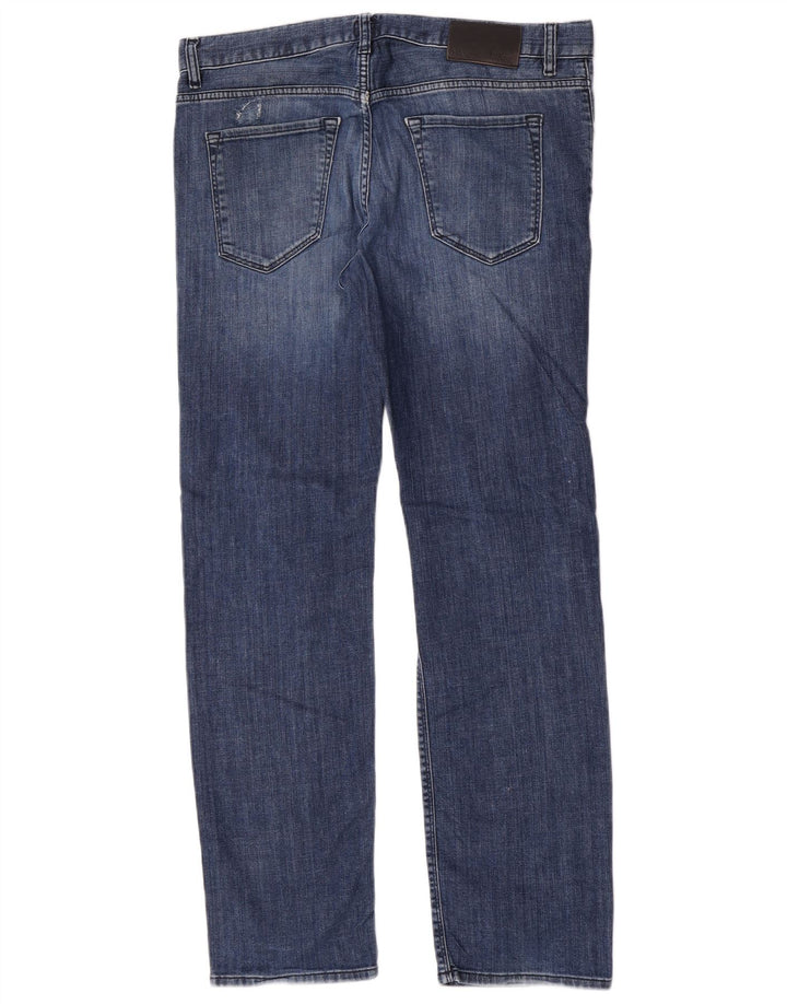 Hugo Boss Herre Stretch Slim Jeans W34 L32 Blå Bomuld