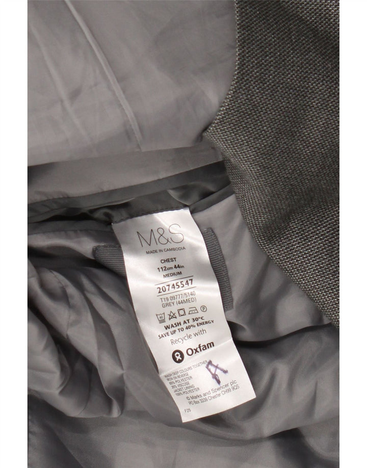 Marks & Spencer Herre 2-knaps blazerjakke UK 44 2XL Grå Polyester