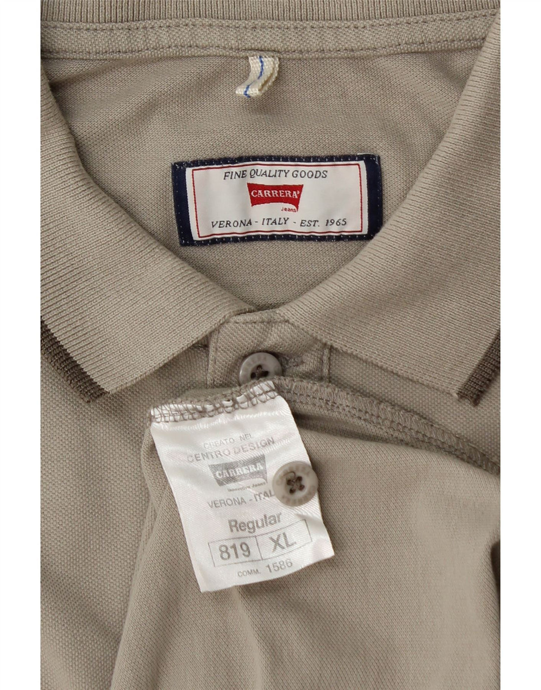 CARRERA Poloshirt til mænd XL Grå Bomuld