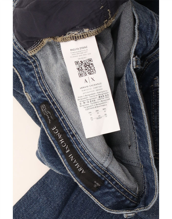Armani Exchange Dame Slim Jeans W32 L34 Blå Bomuld