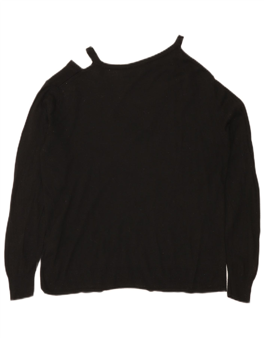 Zara Dame V-hals sweater UK 12 Medium Sort Viscose