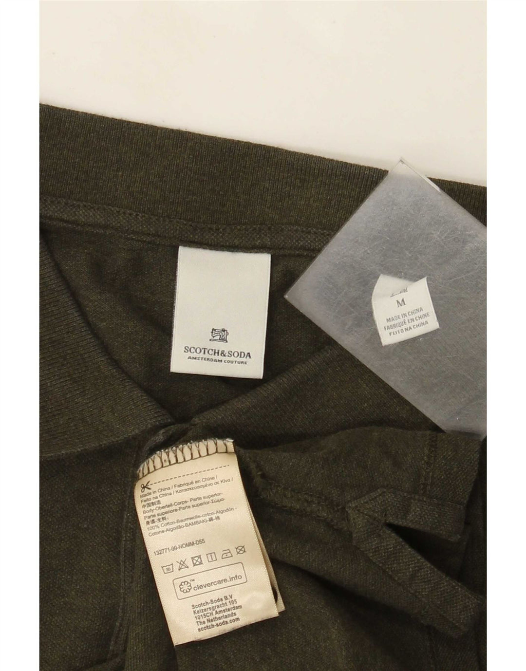 Scotch & Soda herre poloshirt Medium Khaki Bomuld