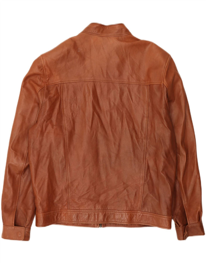 Vintage Herre Bomber Læderjakke UK 42 XL Brun