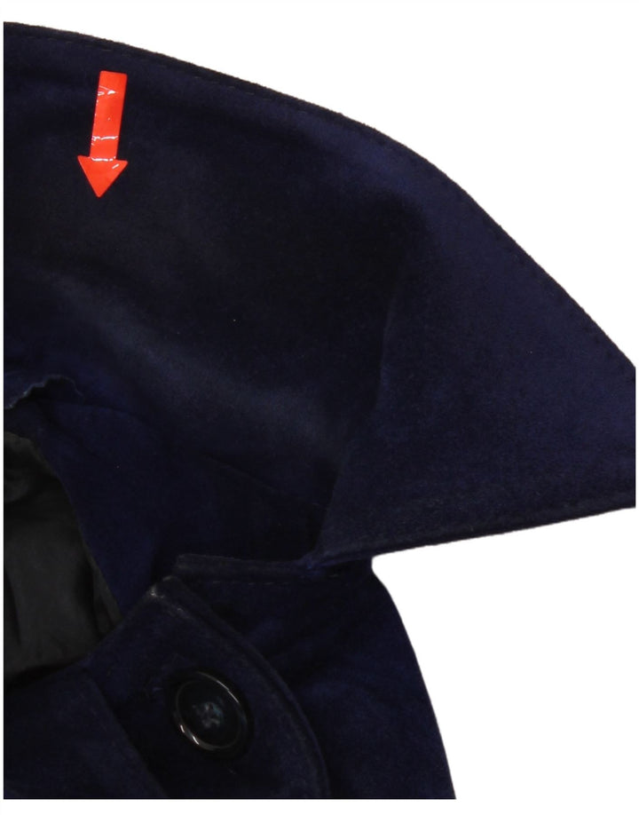 Vintage dame ruskindsjakke UK 12 Medium Navy Blue