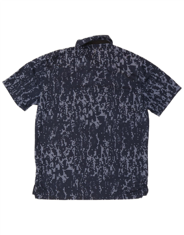 Nike Herre Standard Fit Polo Shirt Medium Marineblå Geometrisk Polyester