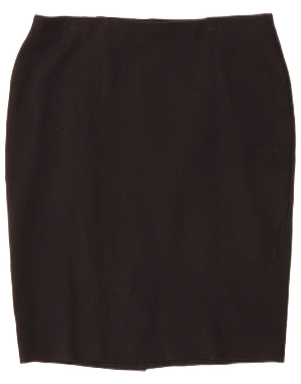 Marks & Spencer Womens Pencil Skirt UK 14 Large W32 Black Viscose