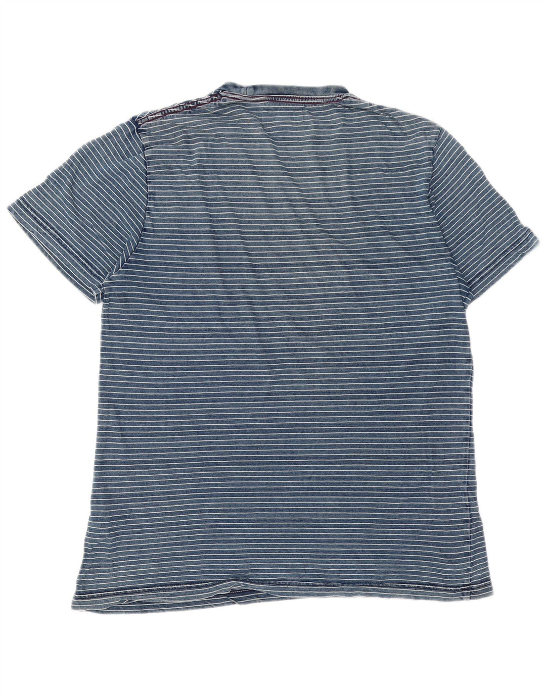 Penguin Herre T-Shirt Top Stor Blå Stribet Bomuld
