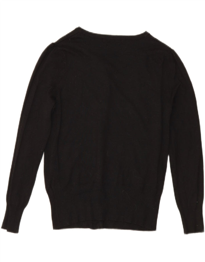 Marks & Spencer Dame Cardigan Sweater UK 10 Small Black Viscose