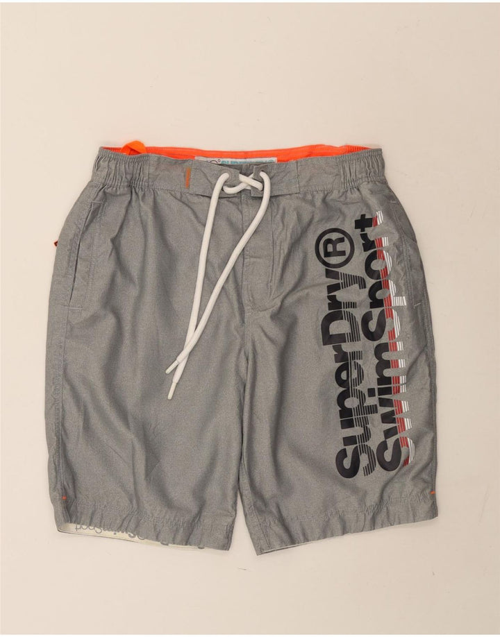 Superdry Herre grafiske sportsshorts XL grå polyester