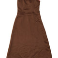 VINTAGE Womens Strapless Dress UK 12 Medium Brown Vintage Vintage and Second-Hand Vintage from Messina Hembry 