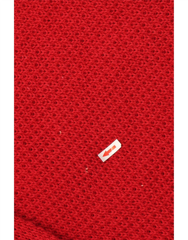 Marks & Spencer Dame Oversized Boat Neck Jumper Sweater UK 10 Small Red