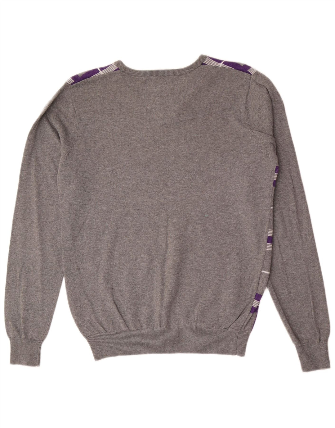 Jack & Jones Herre V-hals sweater lille grå ternet bomuld