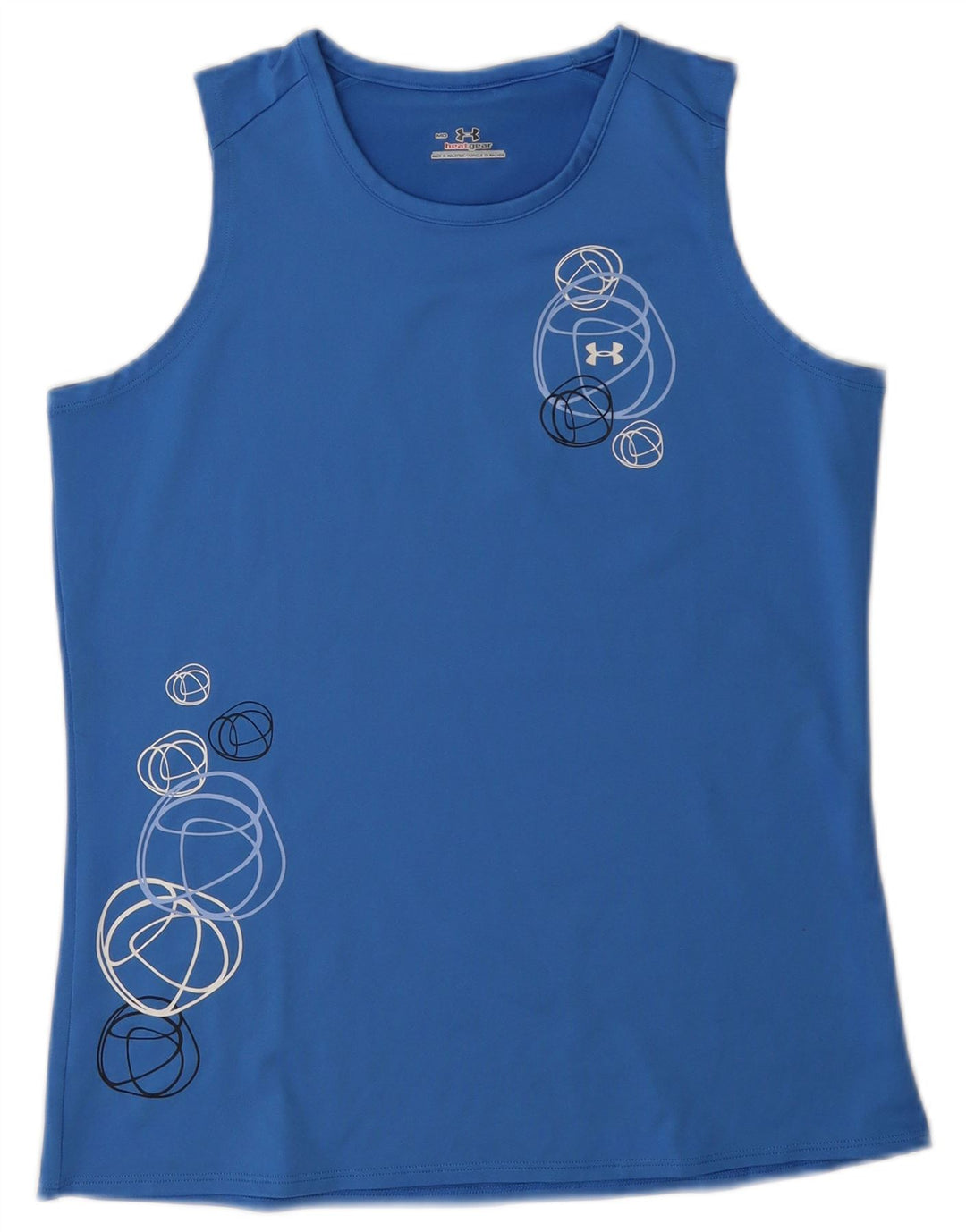 Under Armour Womens Heat Gear Grafisk Vest Top UK 14 Medium Blue